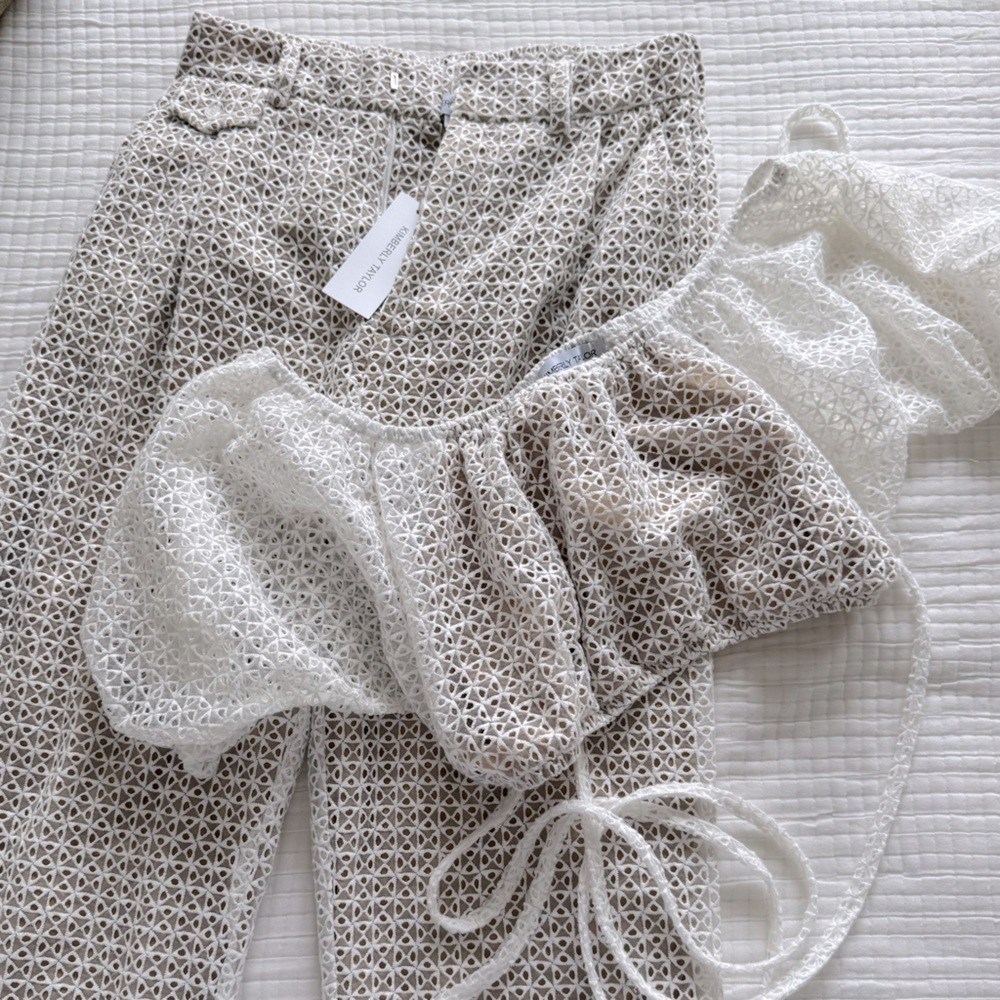 Kimberly Taylor White Eyelet Set